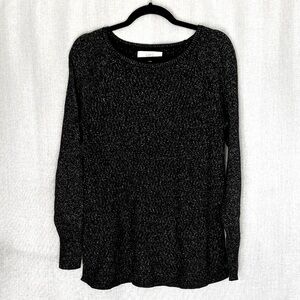 LOFT Black Sparkling Shimmering Sweater Size Small